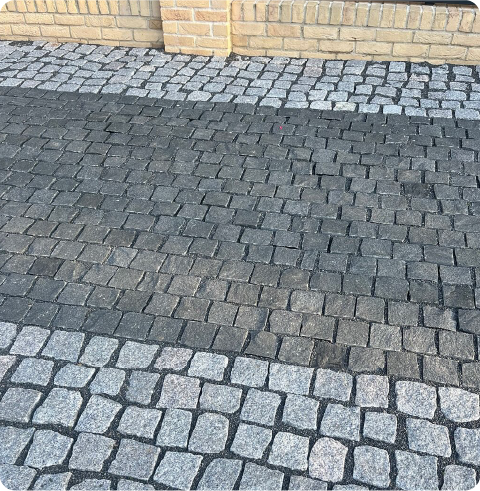 Укладка гранитной брусчатки 