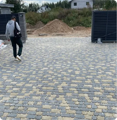Укладка брусчатки 