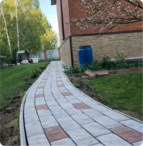 Укладка брусчатки 