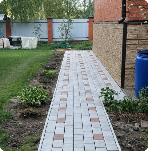 Укладка брусчатки 