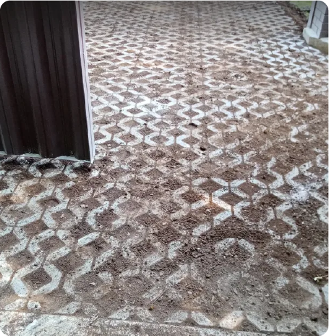Укладка бетонной георешётки