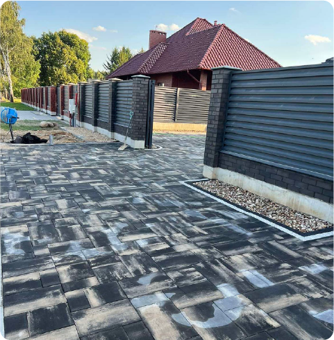 Укладка тротуарной плитки