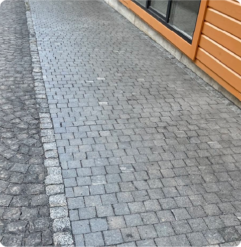 Отмостка из брусчатки