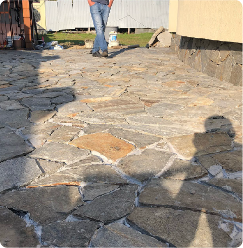 Отмостка из плитняка