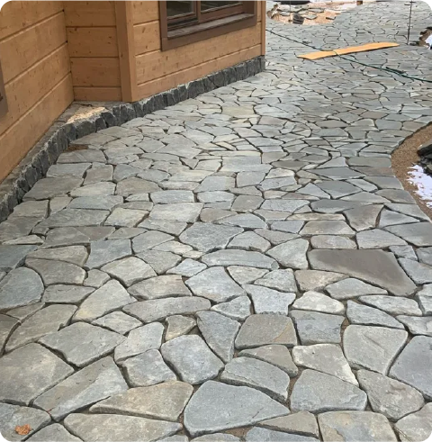 Отмостка из плитняка